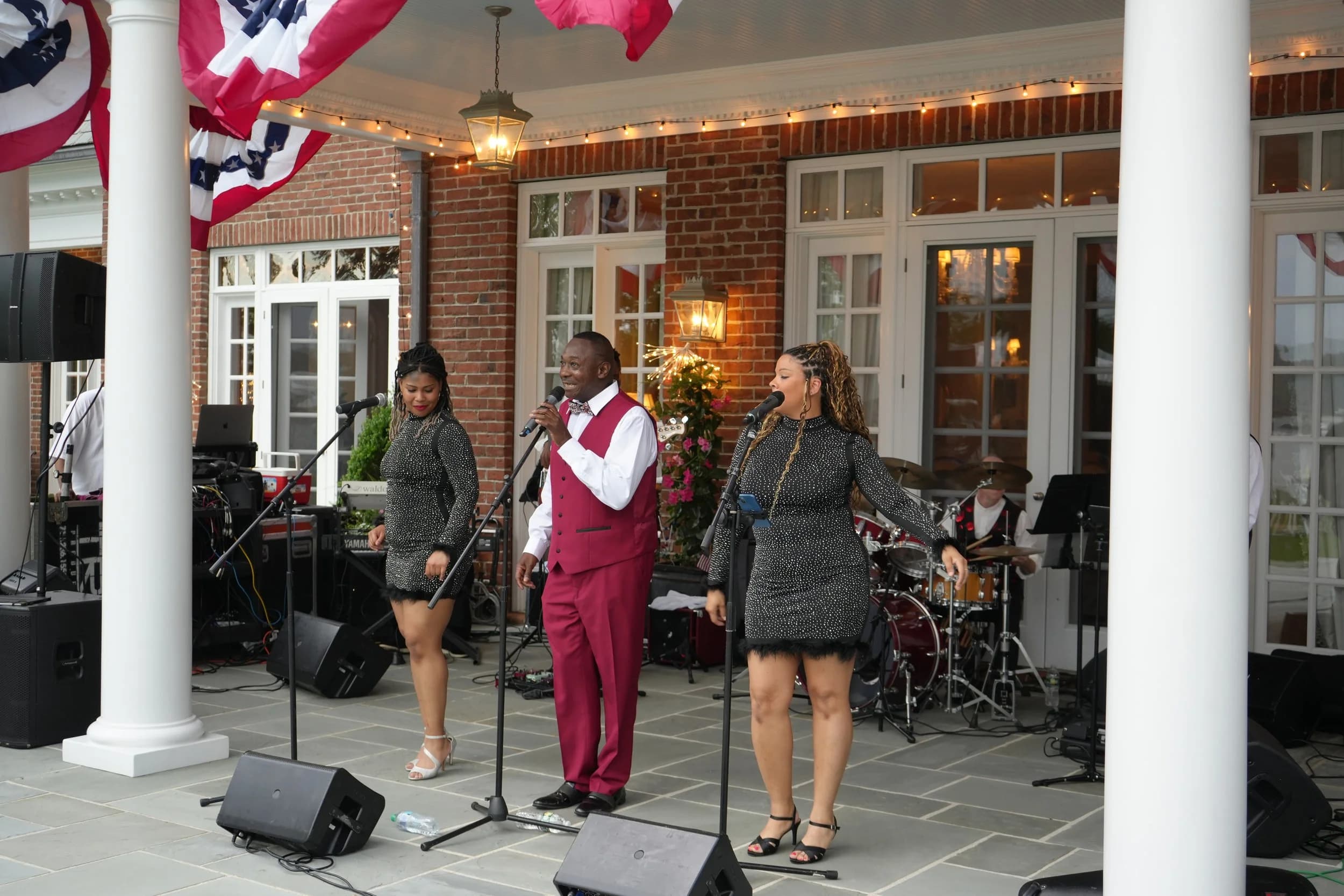 Vocalists energizing the crowd